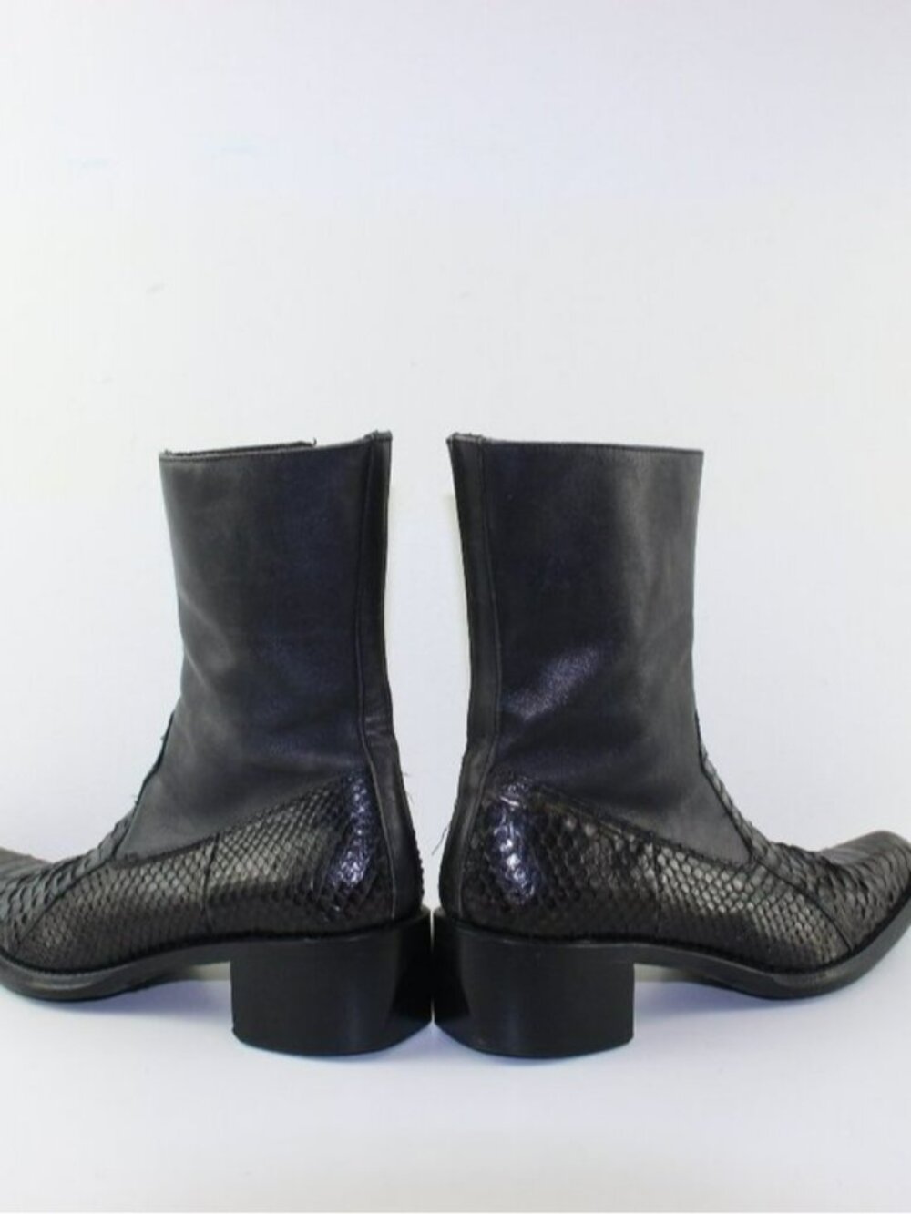 Shoto Italy Snake Skin Western Cowboy Style Ankle Boots (EU 40 / 7.5 US) - Picture 8 of 12